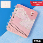 Pocket notebook with ruled pages and spiral binding for smooth writing