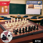 Foldable chess board with algebraic notation for easy gameplay