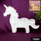 Unicorn shaped LED night light ideal for kids’ bedroom or party decoration
