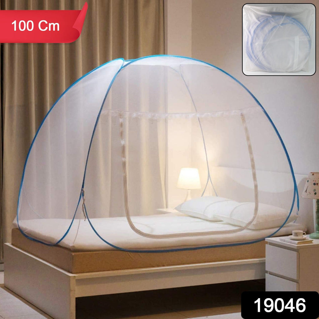 Close view of breathable polyester mosquito tent mesh for insect protection