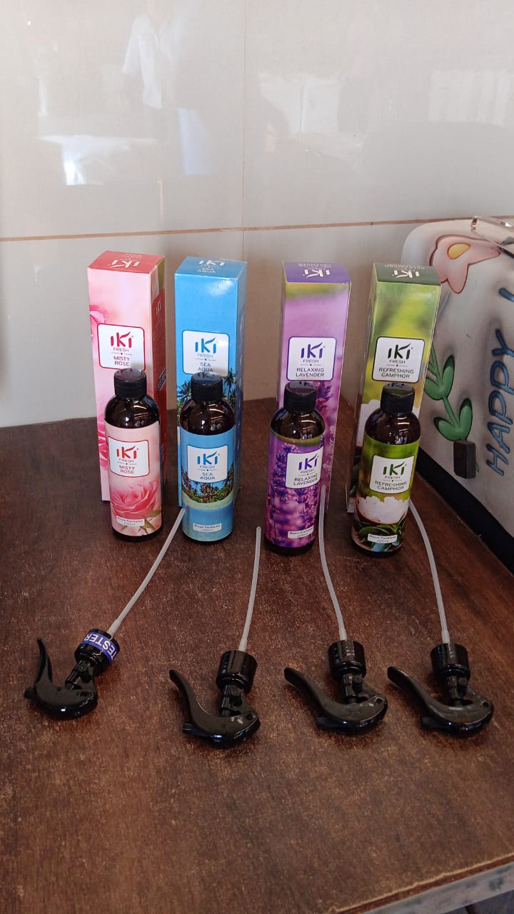 IKI Room Air Freshener bottle with packaging box front view