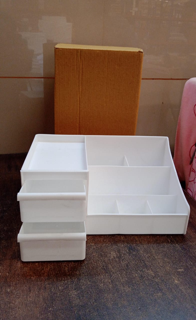 Organivo desktop cosmetic storage box showcasing clean organization
