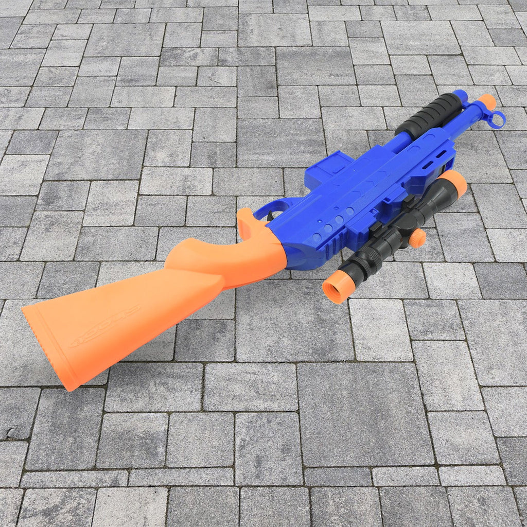Packaging of the 22-inch toy gun for kids, highlighting its exciting features.