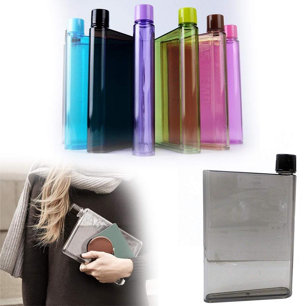 Close-up of the secure, leak-proof lid on the A5 Notebook Water Bottle, ensuring no spills.
