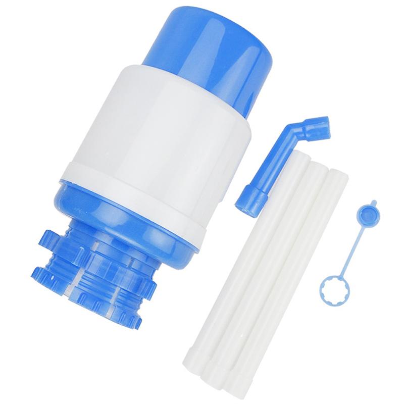 User demonstrating the easy operation of the Hand Press Water Pump.