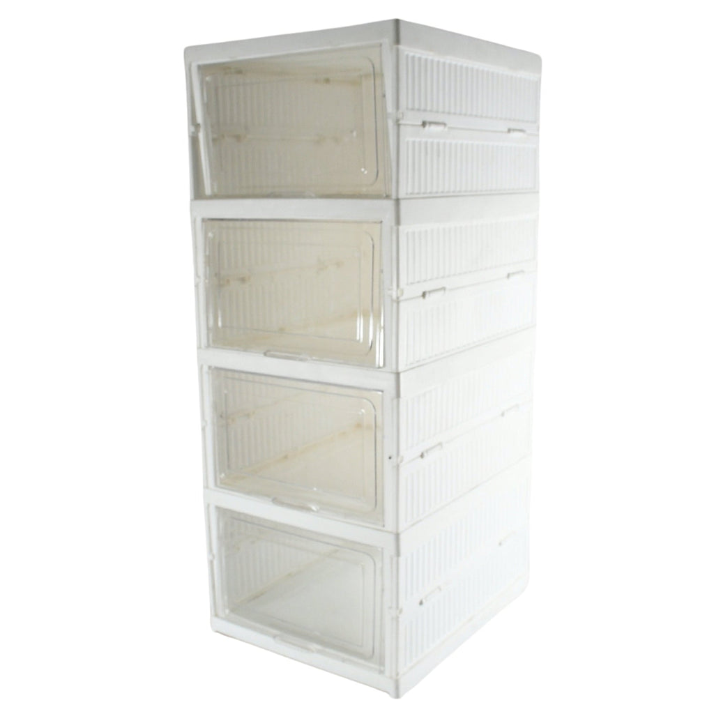 Close-up view of the hollow design on the multi-tier storage rack for ventilation and drainage.