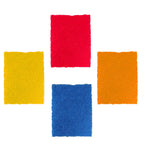 Pack of four green Quickslice Kitchen Scrubber Pads for effective utensil cleaning.
