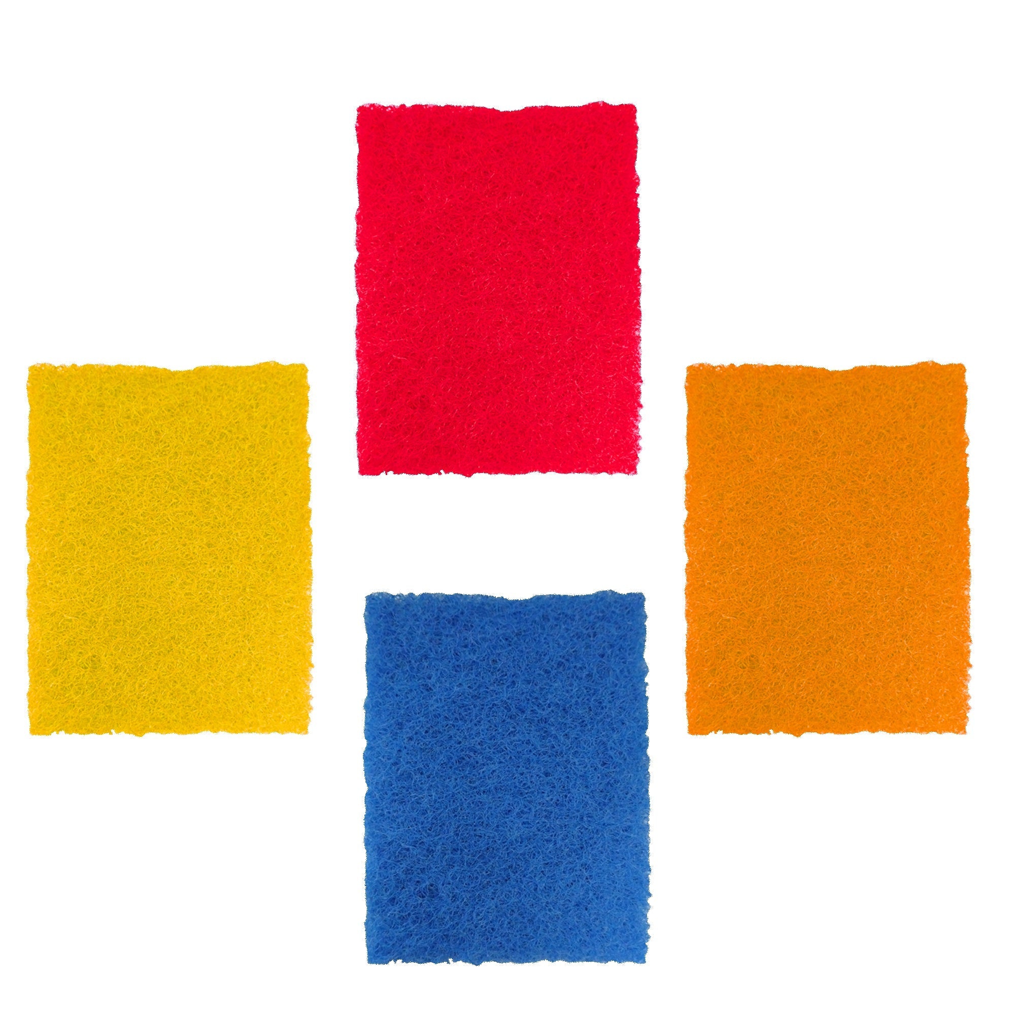 Pack of four green Quickslice Kitchen Scrubber Pads for effective utensil cleaning.