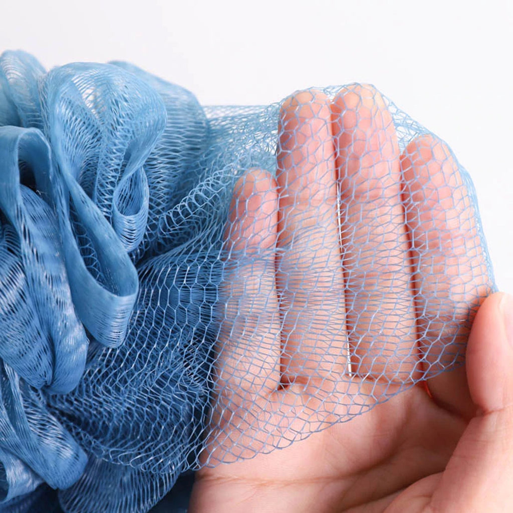 Textured bath loofah for effective body cleaning and scrubbing.