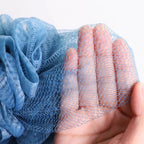 Textured bath loofah for effective body cleaning and scrubbing.