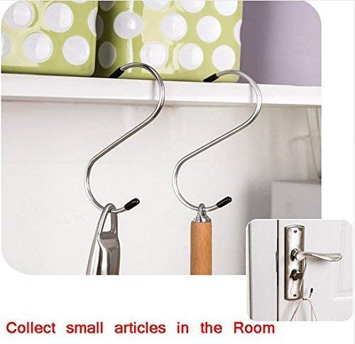 Sleek stainless steel hooks providing reliable hanging solutions.