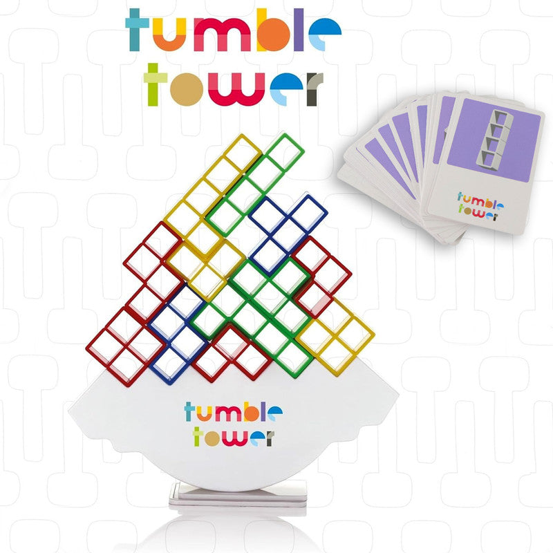 Colorful balancing blocks and base board set for stacking