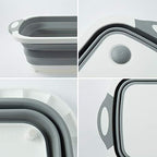 The durable BPA-free foldable chopping board ready for food preparation.