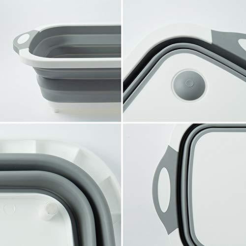 The durable BPA-free foldable chopping board ready for food preparation.