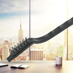 Nylon wire brush for delicate surfaces, perfect for auto interior detailing and upholstery.