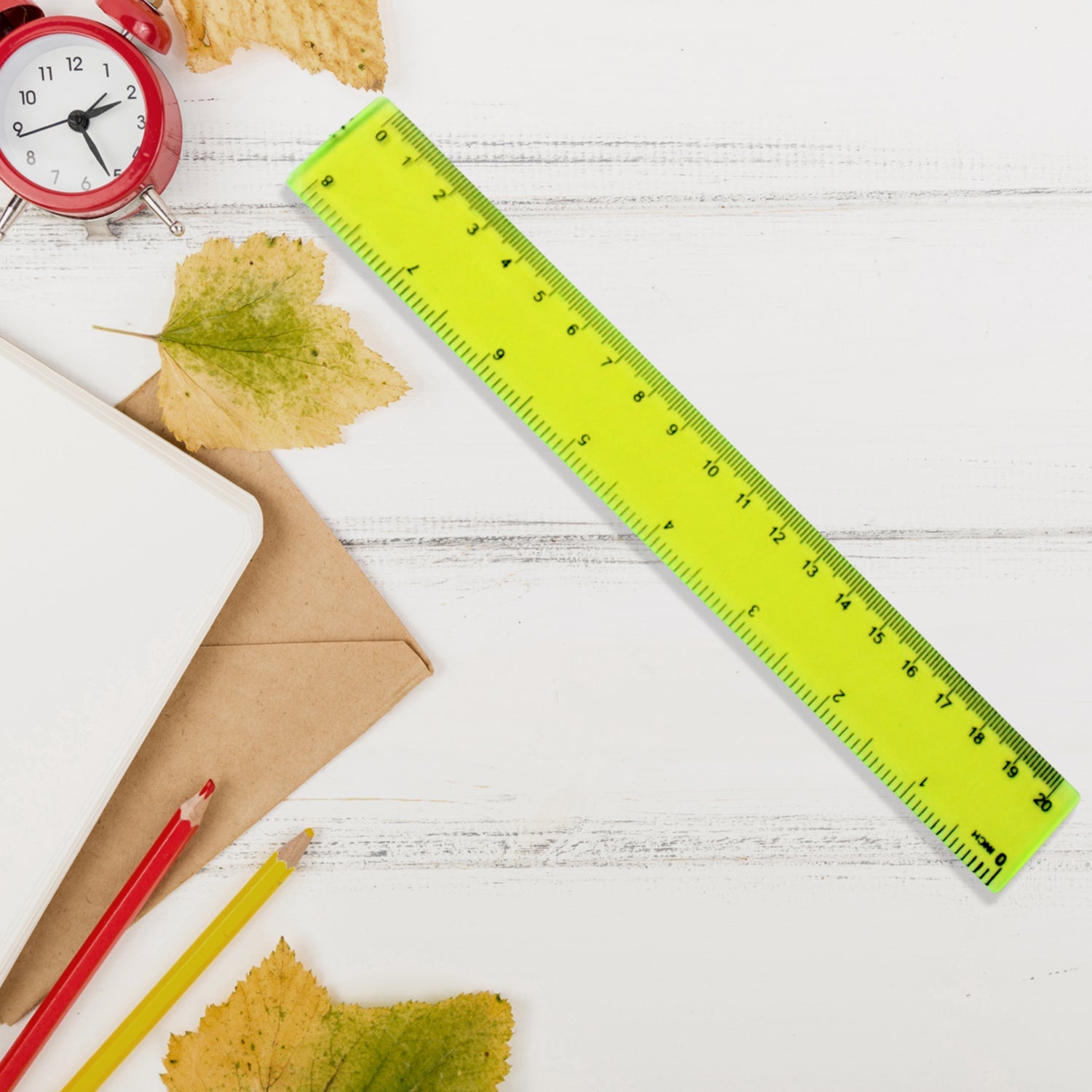 Complete 4-piece geometry set with protractor and plastic rulers