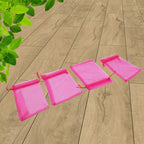 Several organza bags arranged neatly, emphasizing their suitability for various gifting occasions.
