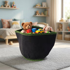 Foldable fabric storage bag suitable for clothes, toys, or books