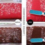Reusable fur remover brush demonstrating its double-sided design.