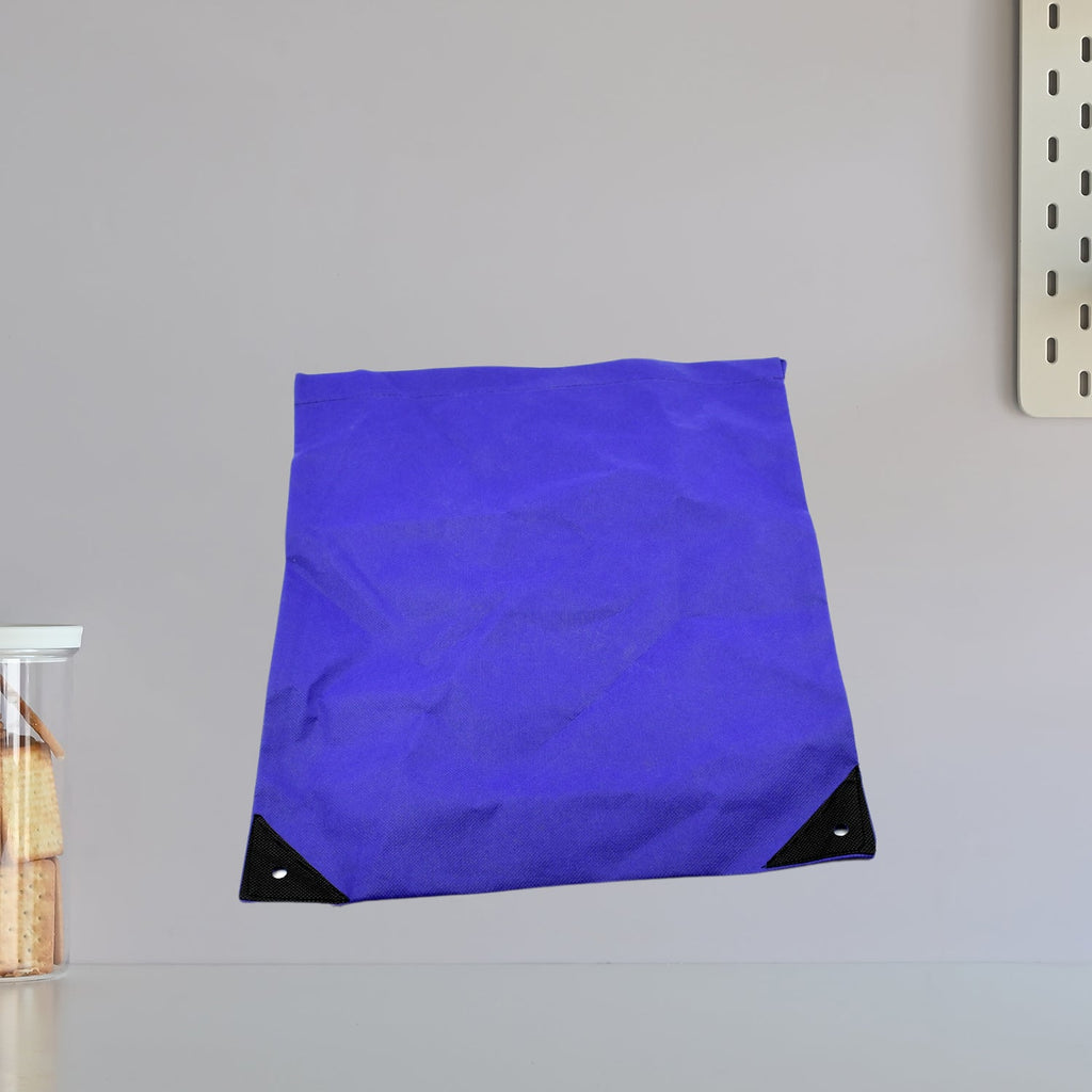 Close-up of the high-density fabric of the compact reusable shopping bag.