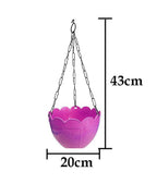 Versatile hanging pot with chain, ideal for showcasing indoor houseplants.