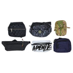 Lightweight travel waist bag with secure multiple zipper compartments