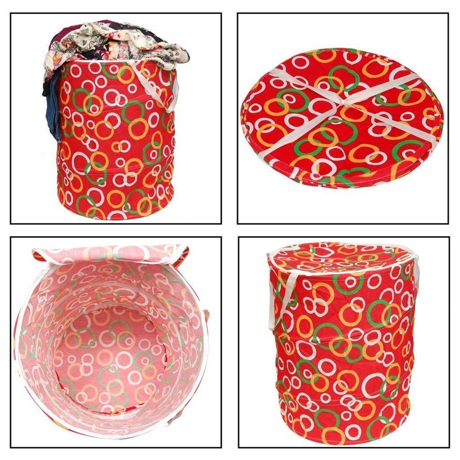 Empty canvas laundry bag showcasing its waterproof interior and clean design.