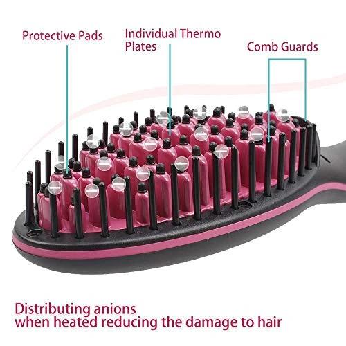 A person using the Ceramic Hair Straightener to achieve sleek, straight hair.