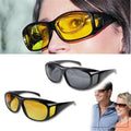 Safora Night Driving Glasses with anti-glare yellow lenses.