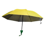 Person holding the portable mini umbrella, ready for travel.
