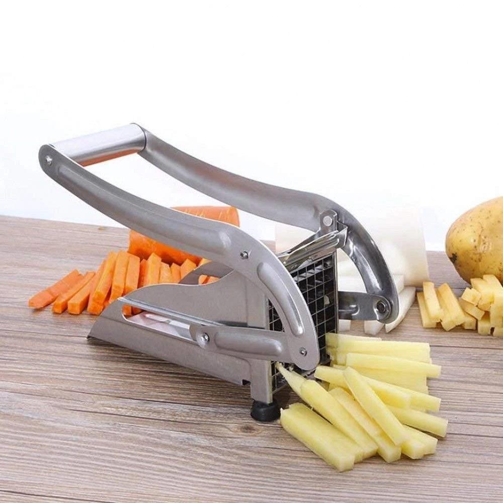 ChefAura French fries cutter machine placed on a clean kitchen countertop.