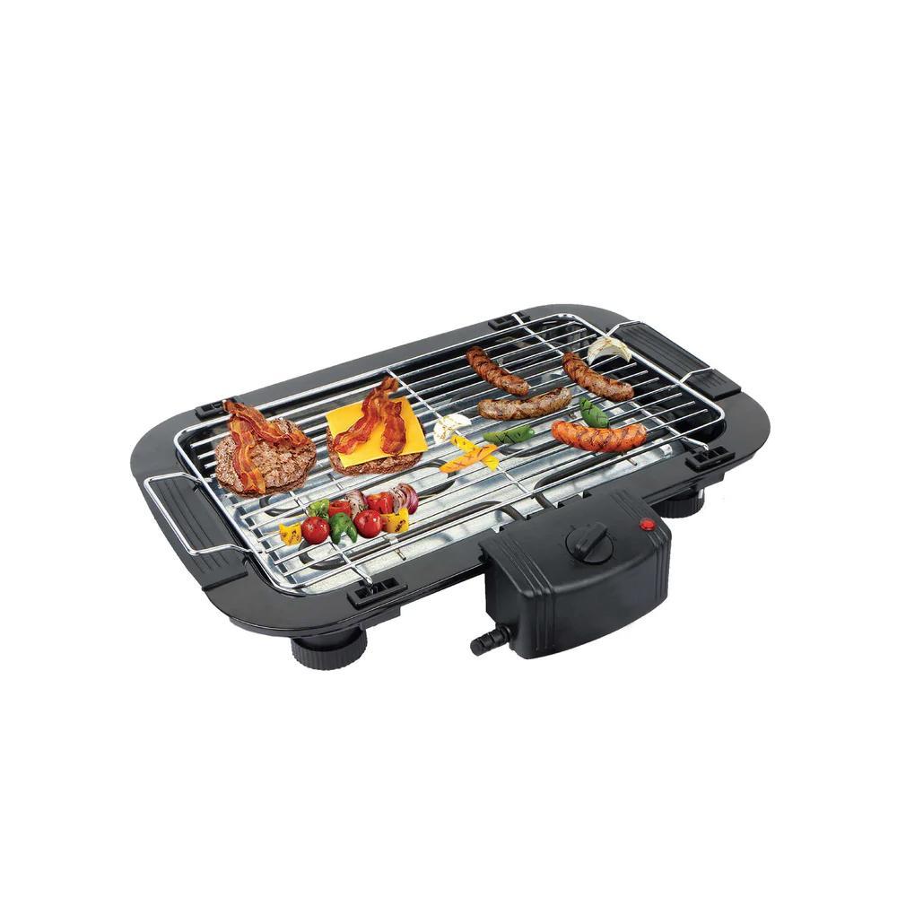 Detachable parts of the Siplix electric grill for easy setup.