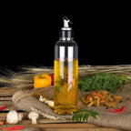Transparent 1 litre plastic oil dispenser, perfect for kitchen cooking and dining table.