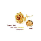 24K gold rose carefully placed inside an elegant gift box enhancing gift appeal