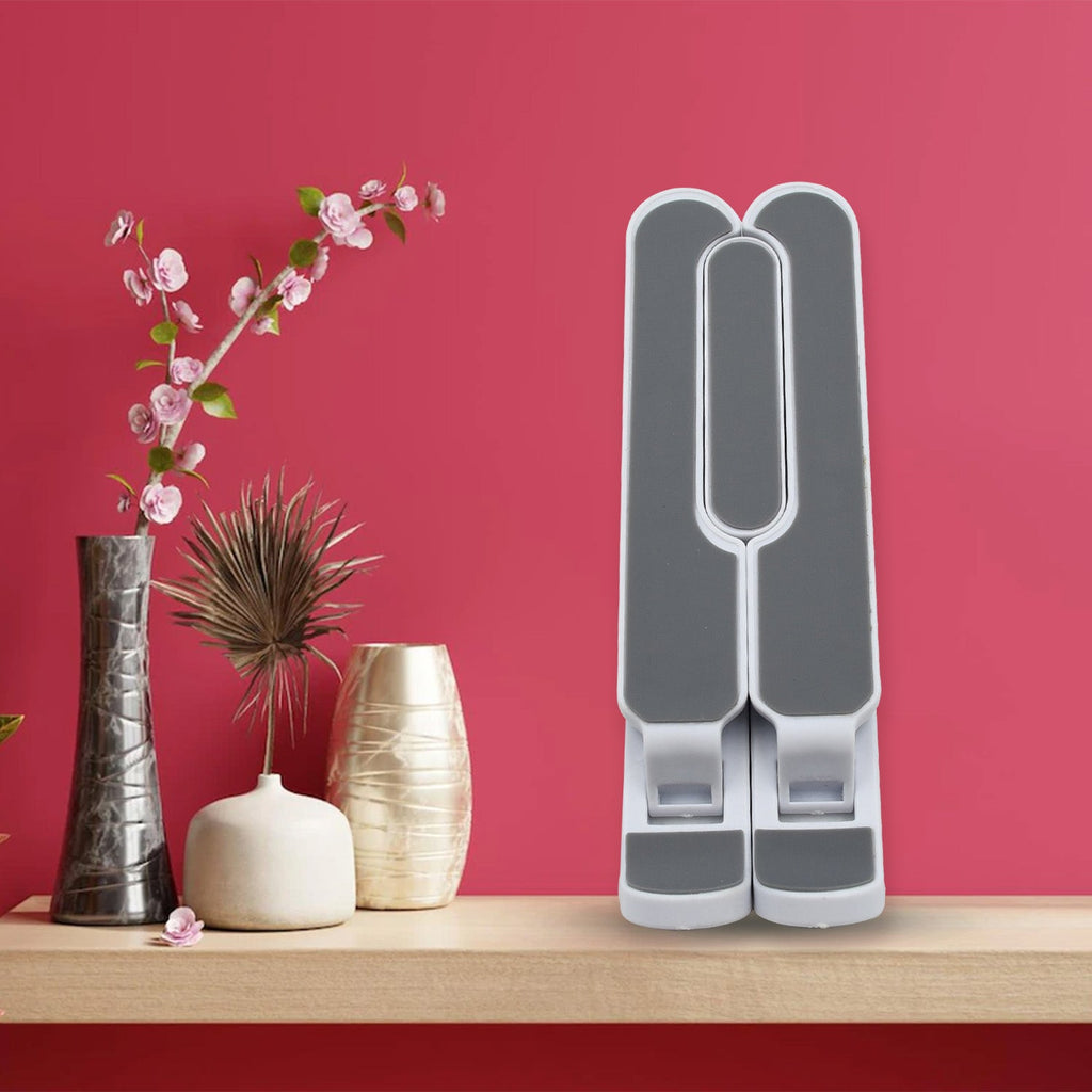 Close-up of the versatile foldable tablet stand's adjustment mechanism.
