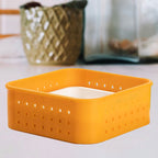 Unbreakable plastic Paneer Maker with lid, ideal for daily kitchen use.