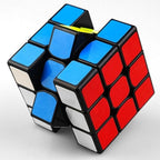 The classic 3x3x3 multicolor cube, a popular brain teaser game.