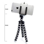 Adjustable 6-inch flexible tripod securing a mobile phone for stable video.