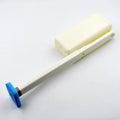 Disposable toilet brush wand and caddy with refill heads.