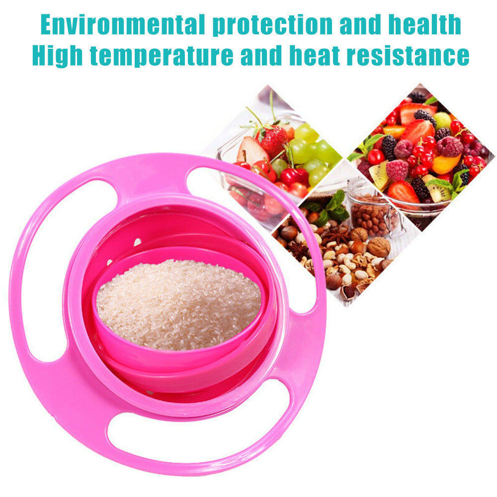The versatile gyro feeding bowl disassembled, showing how easy it is to clean.