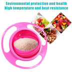 The versatile gyro feeding bowl disassembled, showing how easy it is to clean.