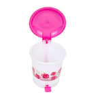 Modern design plastic pedal dustbin, perfect for small office or home workspaces.