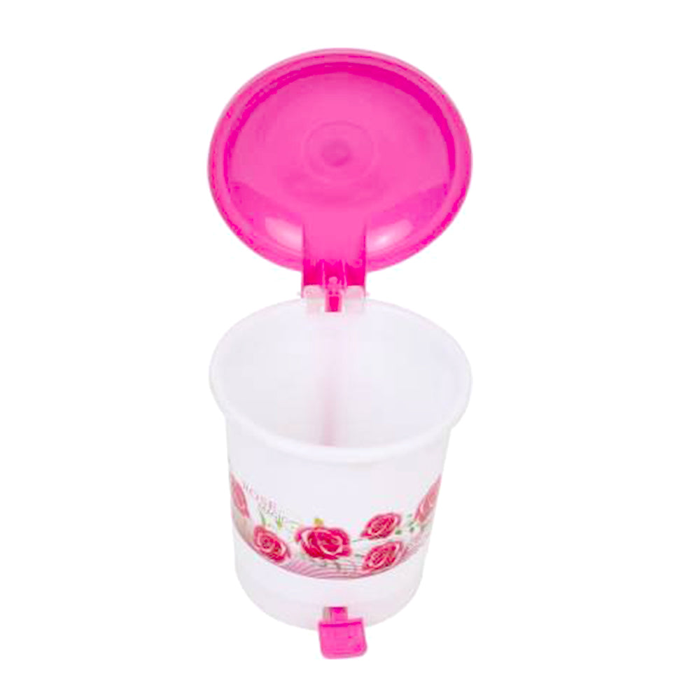 Modern design plastic pedal dustbin, perfect for small office or home workspaces.