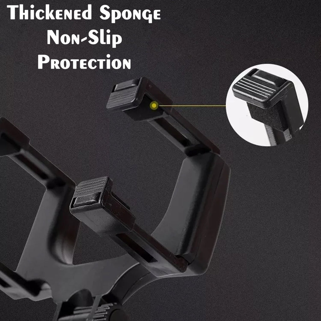 Components of the car rearview mobile holder laid out.