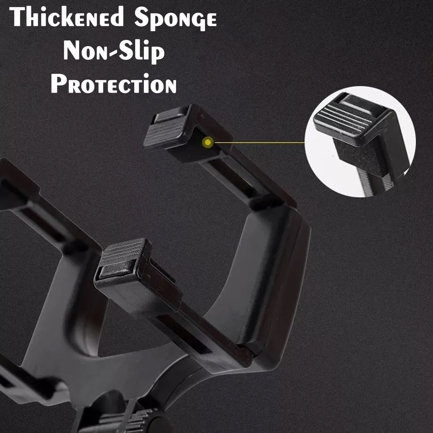 Components of the car rearview mobile holder laid out.