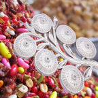 Elegant tree-shaped Mukhwas Dani Tray with six compartments for snacks.