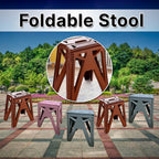Child safely using Supermom 18 inch folding stool for stepping