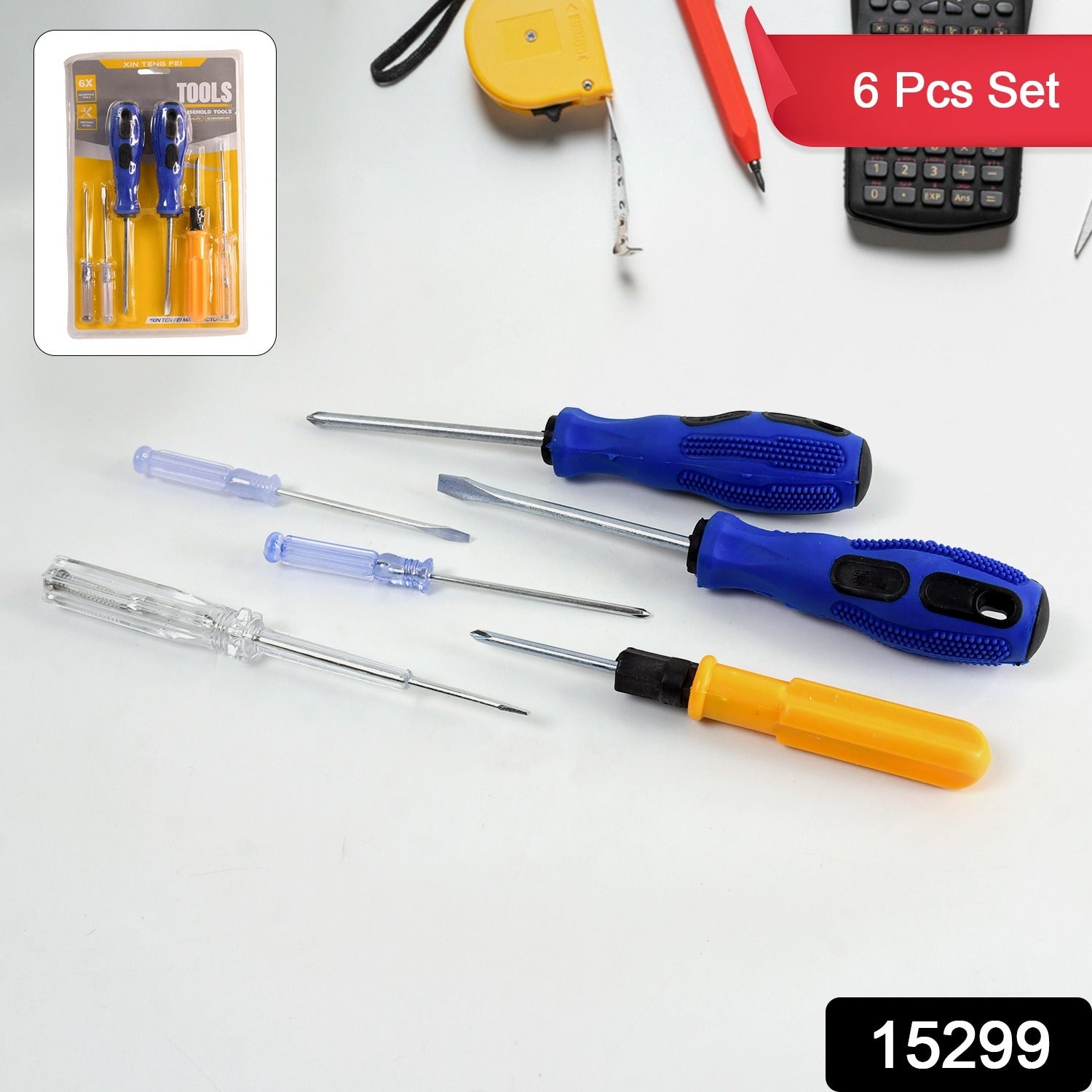 Compact design of 6-in-1 Multi Screwdriver Kit for easy storage