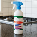 CookAura Kitchen Cleaner Spray 500ml bottle for oil and grease removal.