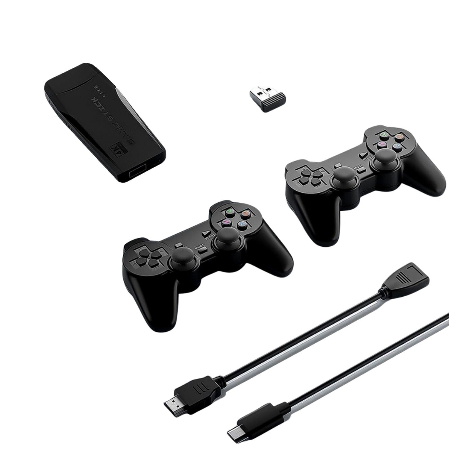 Close-up of the ergonomic wireless game controller with arcade-style 3D rocker.